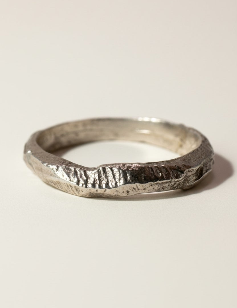 Anillo Facetado Rústico - Talla 6