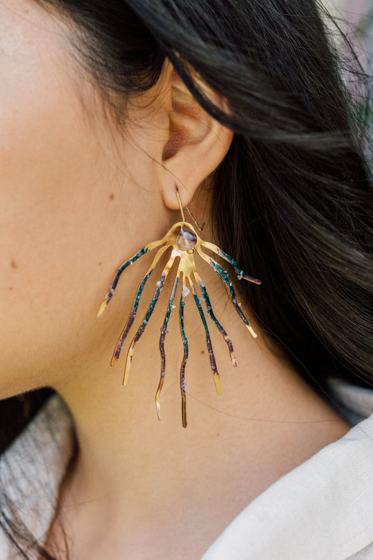 Rama Amatista Aretes - Liefde