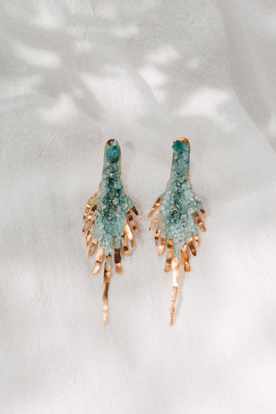 Pluma Esmeralda Aretes - Liefde