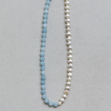 Collar Calcedonia y Perlas