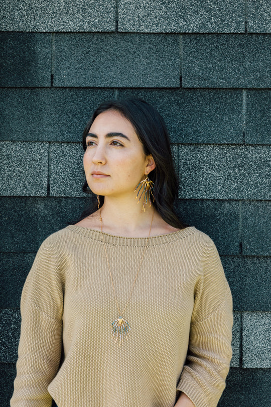 Rama Amatista Aretes - Liefde