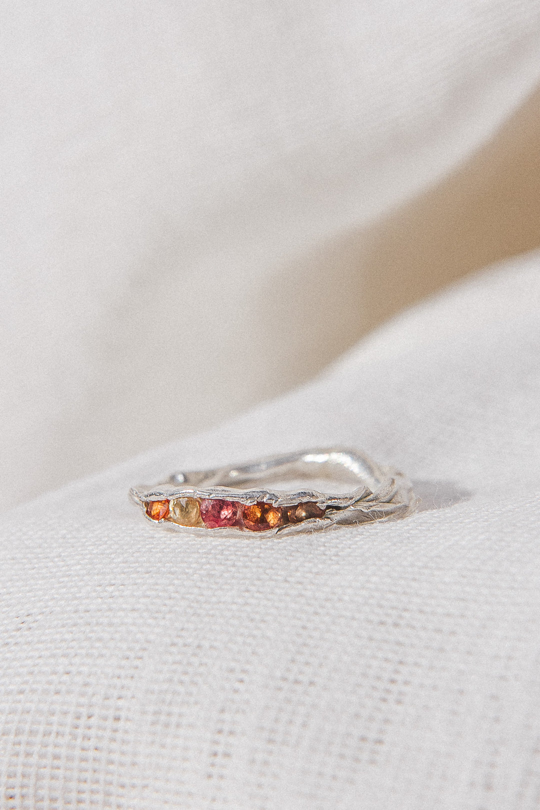 Anillo Vaina de Zafiros — Talla 6