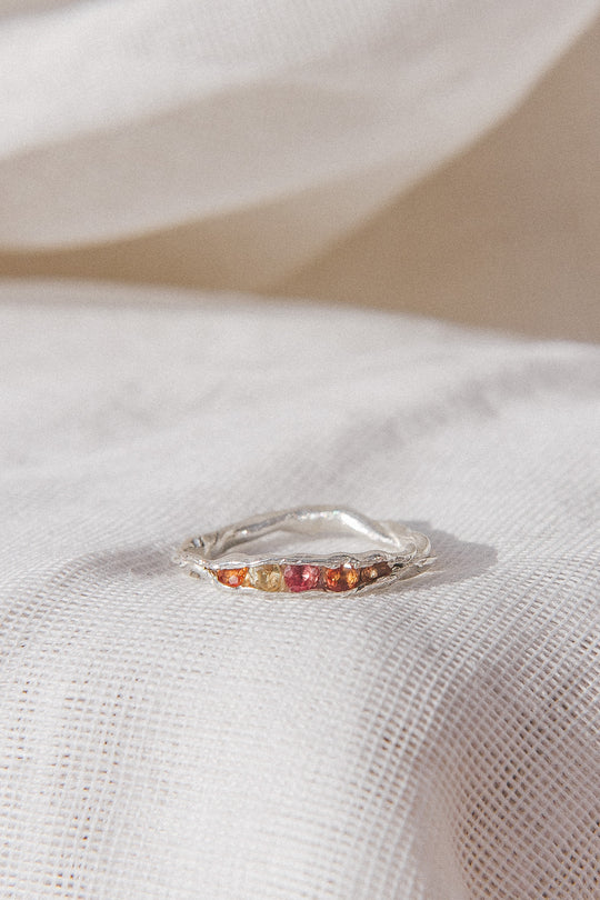Anillo Vaina de Zafiros — Talla 6