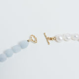 Collar Calcedonia y Perlas